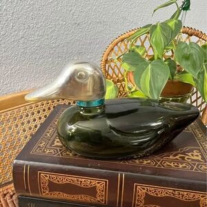 Green Mallard Duck Aftershave Bottle/3 3/4" H/Empty-No Box